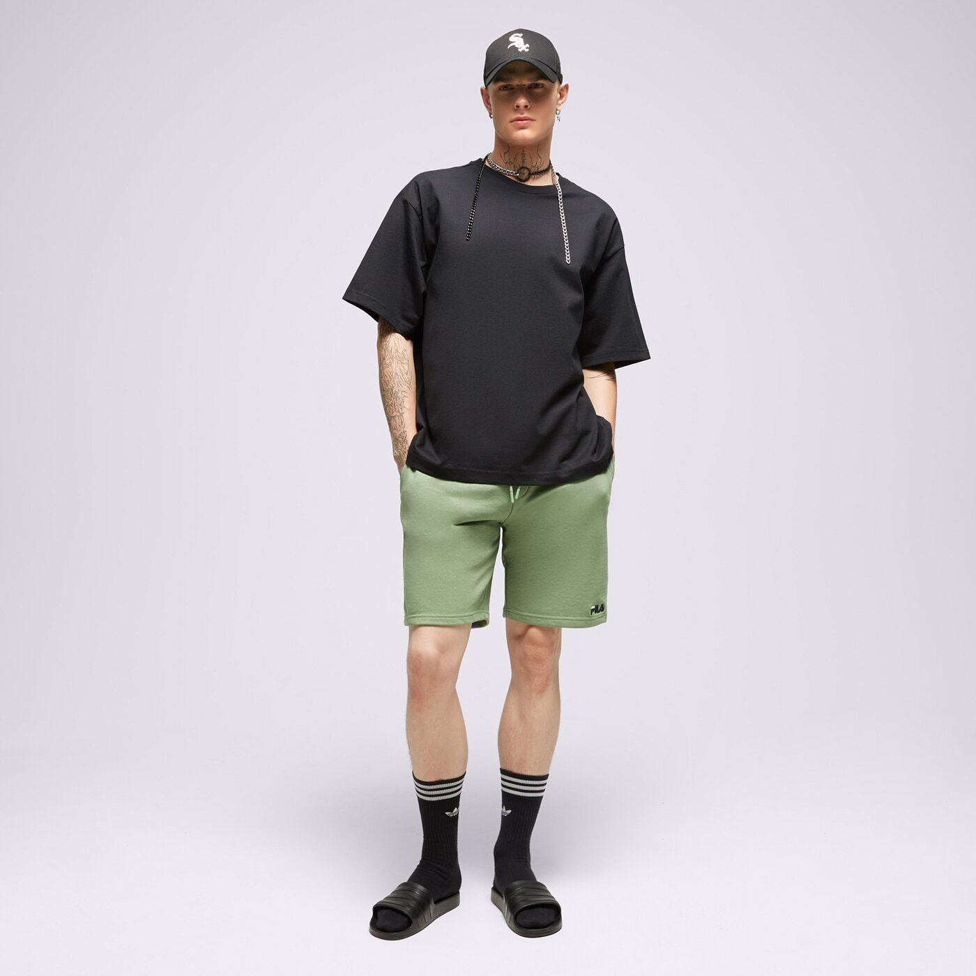 Мъжки къси панталони FILA ШОРТИ YELE ss23spm230627 цвят зелен