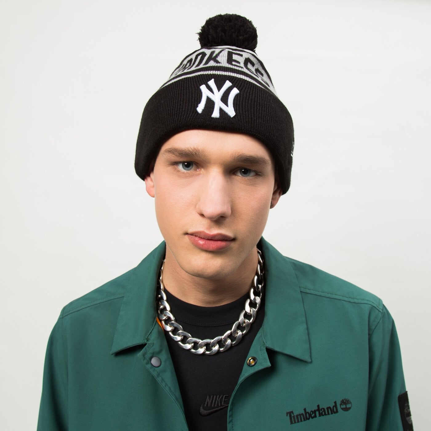 Мъжка зимна шапка NEW ERA ШАПКА JAKE BEANIE NYY GRH NEW YORK YANKEES HGROTC 60285002 цвят сив