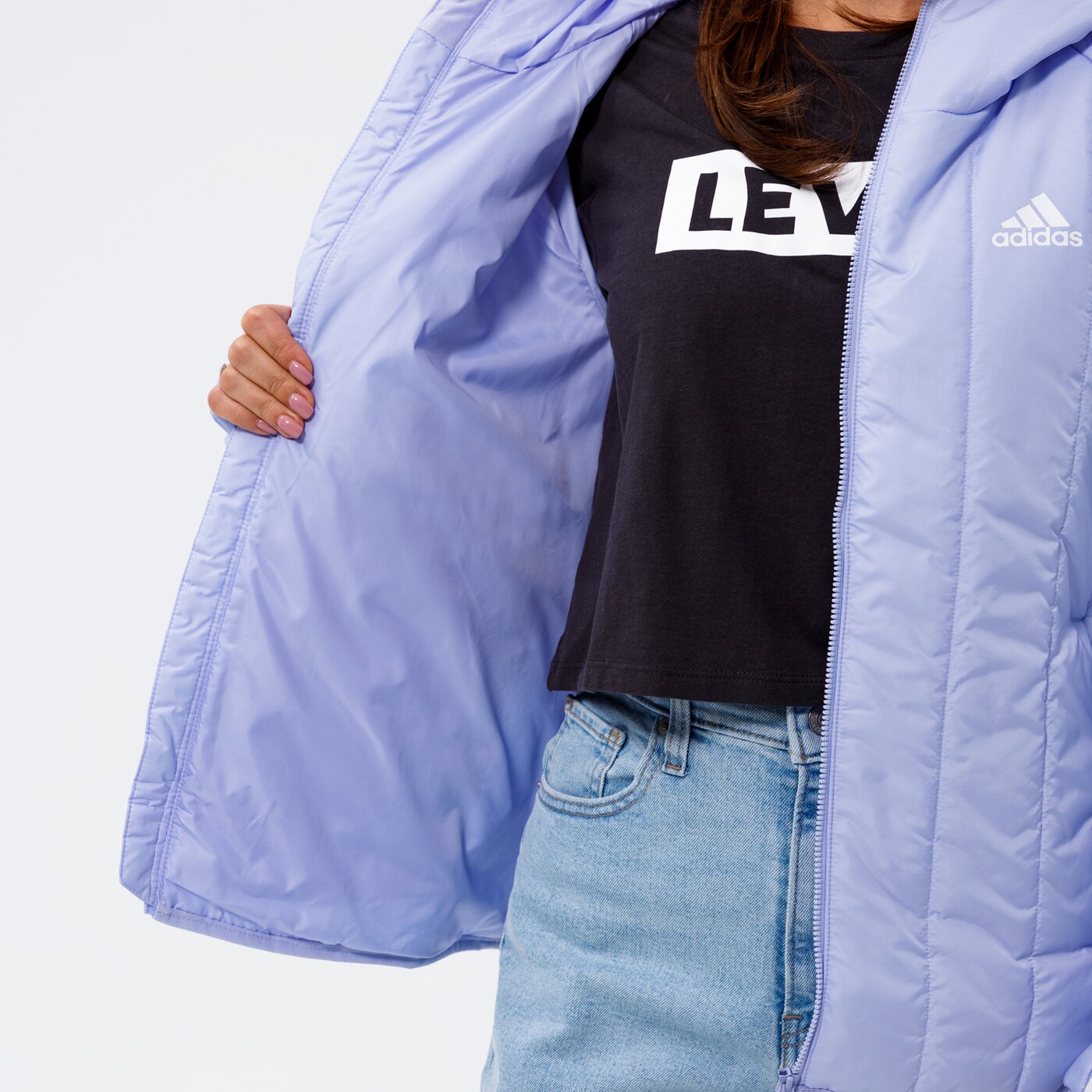 Дамско зимно яке ADIDAS ЯКЕ W ITAVIC L HO J gt1693 цвят син