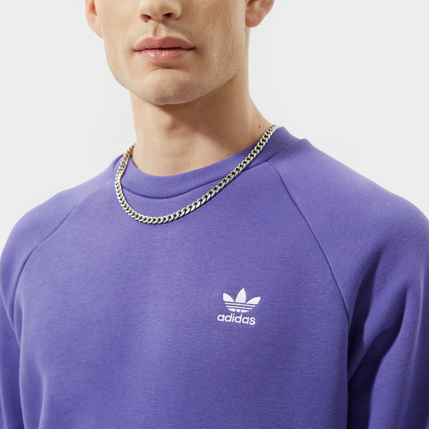 Мъжки суичър ADIDAS СУИТЧЪР ESSENTIAL CREW he9426 цвят виолетов