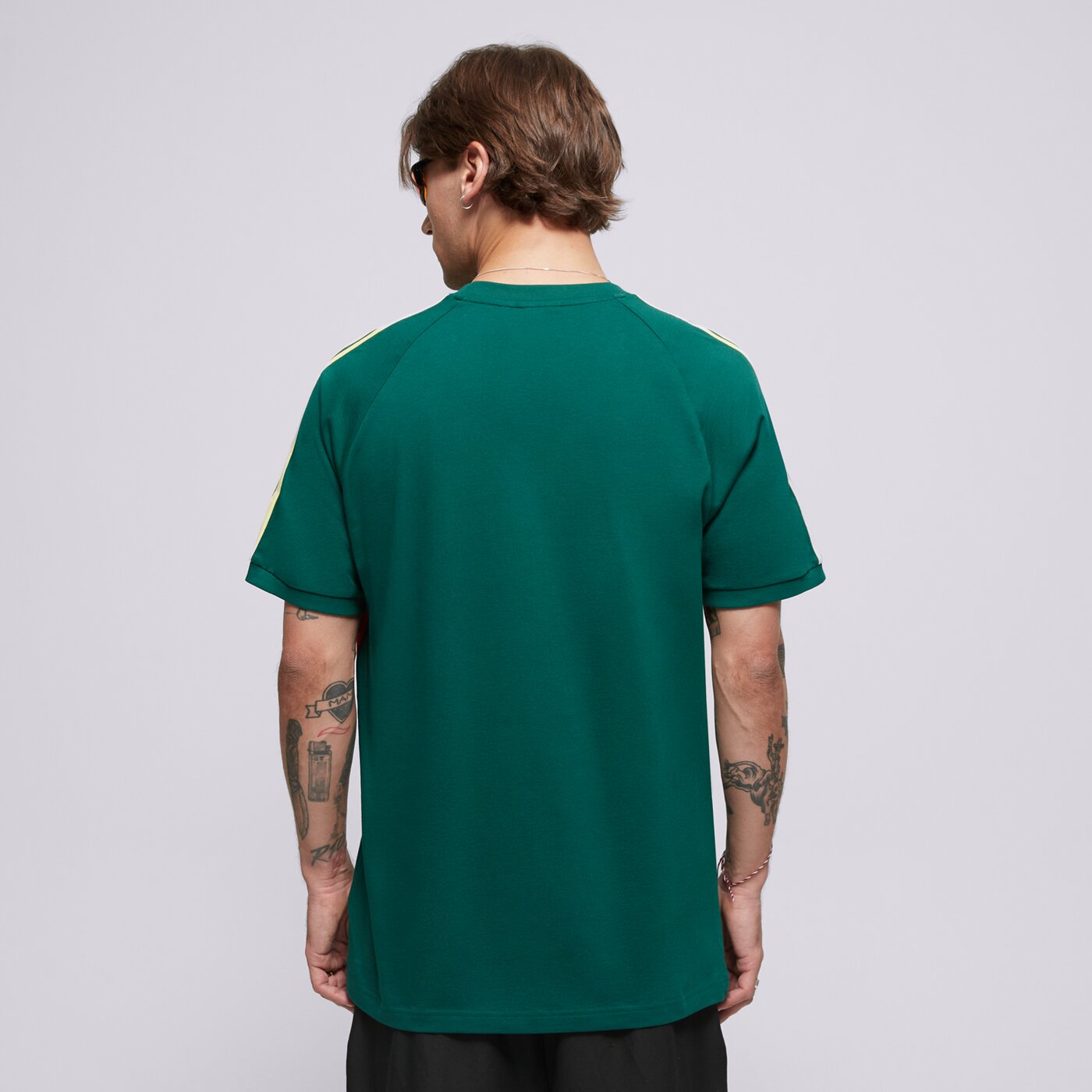 Мъжка тениска ADIDAS ТЕНИСКА 3S PANEL TEE jd4277 цвят зелен