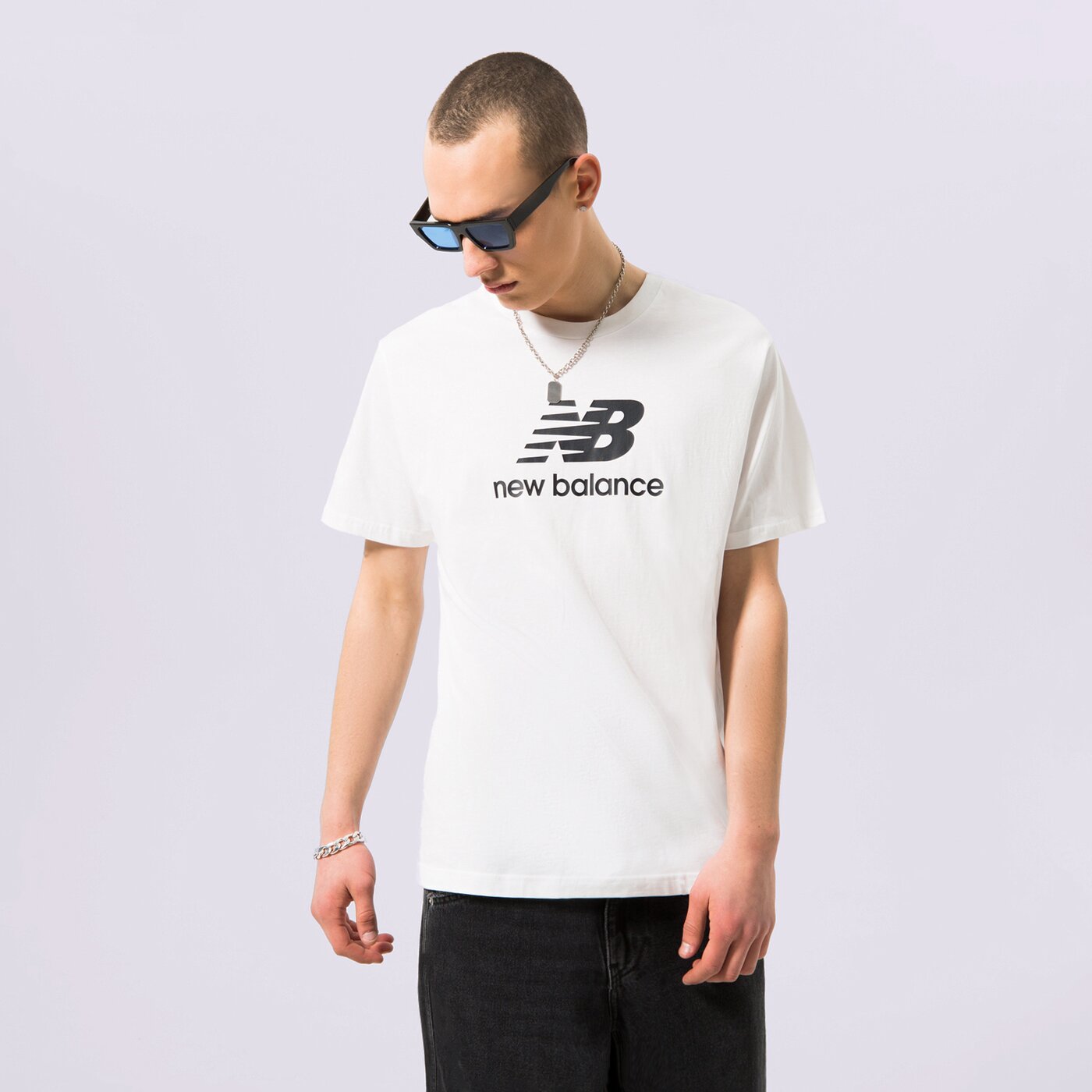 Мъжка тениска NEW BALANCE ТЕНИСКА NB ESSENTIALS LOGO TEE mt31541wt цвят бял