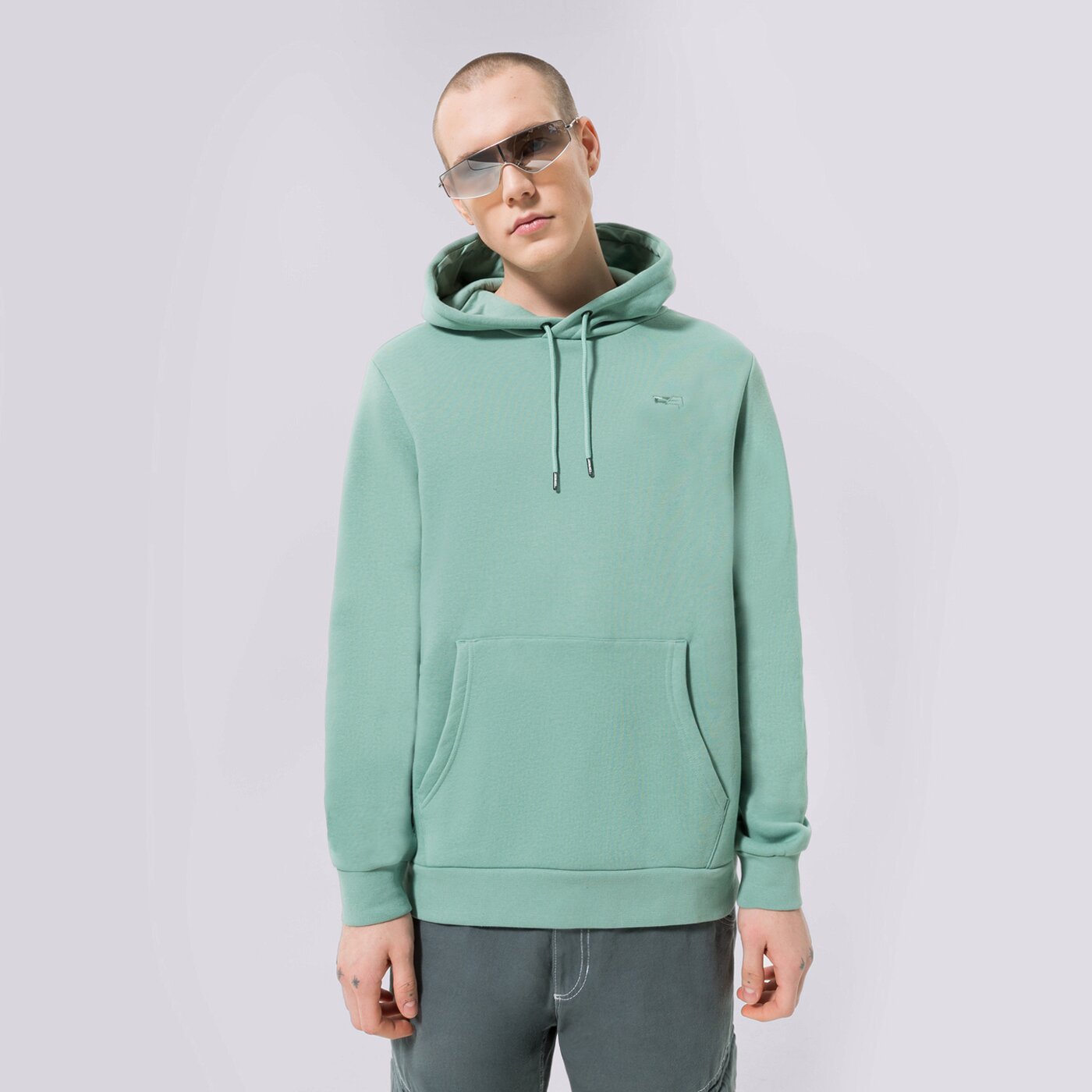 Мъжки суичър CONFRONT СУИТЧЪР С КАЧУЛКА GREEN cf123blm91001 цвят зелен