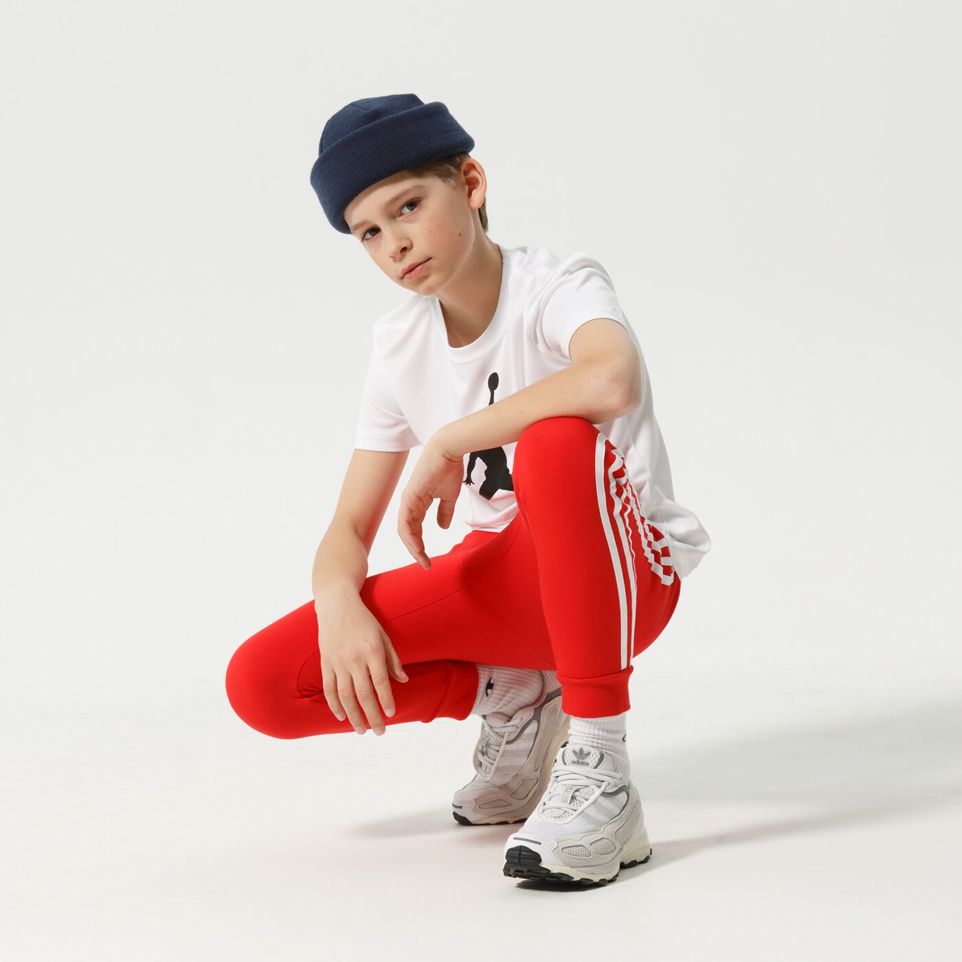 Детски панталони ADIDAS ПАНТАЛОНИ TREFOIL PANTS BOY hd2037 цвят червен