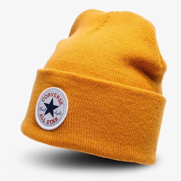 Дамска зимна шапка CONVERSE ЗИМНА ШАПКА TALL CHUCK PATCH BEANIE 10019012-a10 цвят жълт