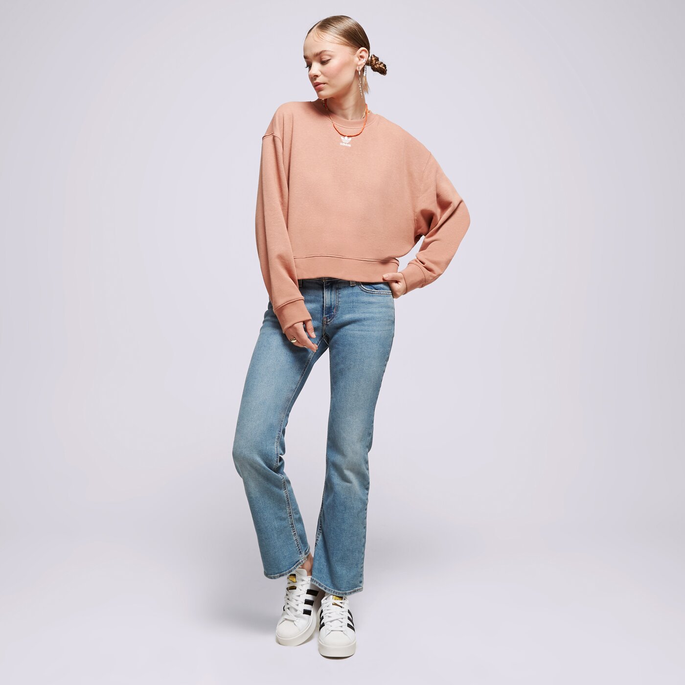 Дамски суичър ADIDAS СУИТЧЪР ESS SWEATER ic1822 цвят розов