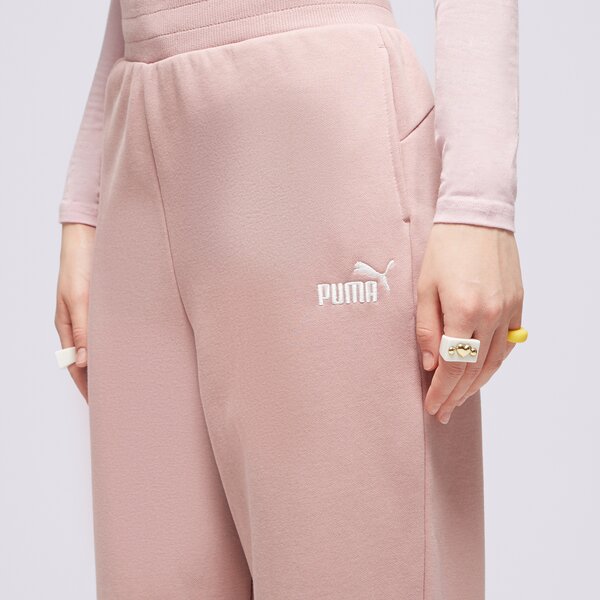 Дамски панталони PUMA ПАНТАЛОНИ ESS+ EMBROIDERY HIGH-WAIST PANTS 67000738 цвят розов