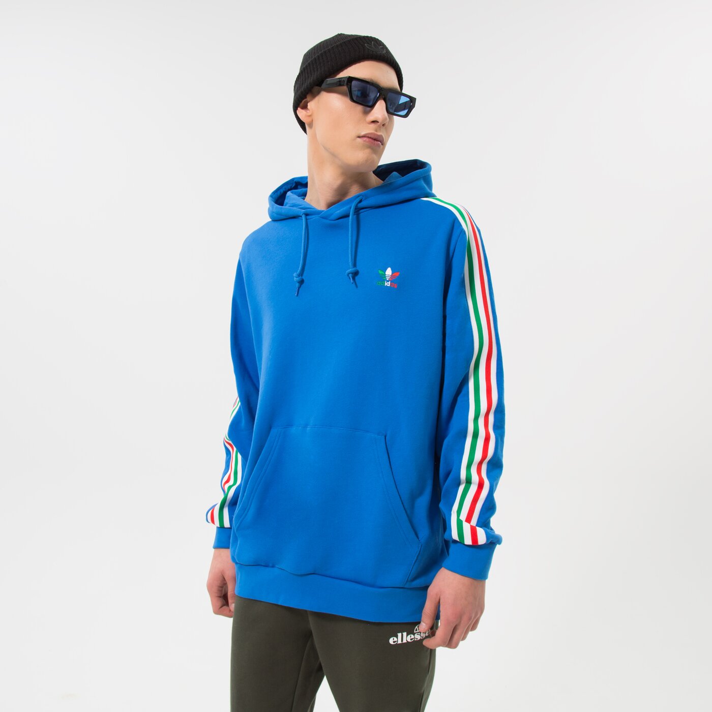 Мъжки суичър ADIDAS СУИТЧЪР С КАЧУЛКА FB NATIONS HDY hk7399 цвят син