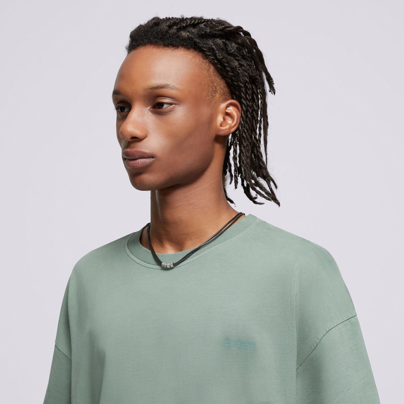 Мъжка тениска PROSTO  ТЕНИСКА BLAC WASHED GREEN kl241mtee123x цвят зелен