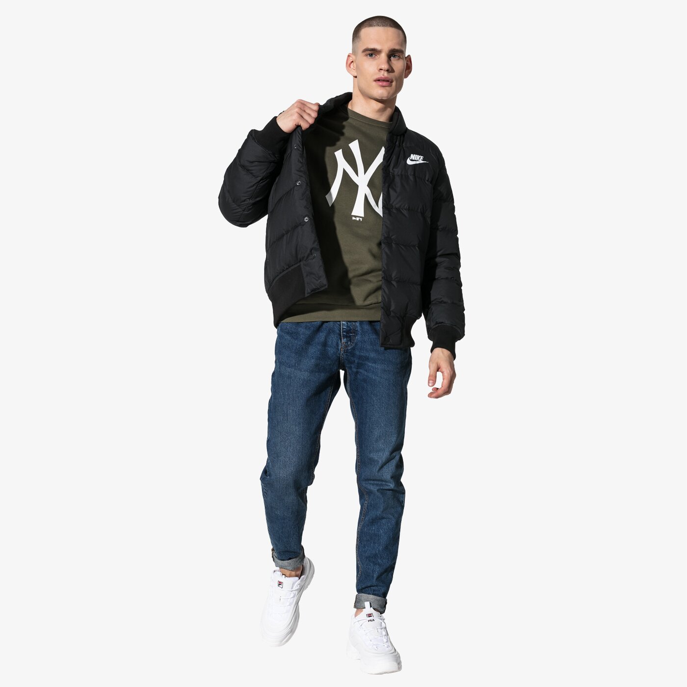 Мъжки суичър NEW ERA СУИТЧЪР MLB NYY КАКИ NEW YORK YANKEES WHI 11863702 цвят каки