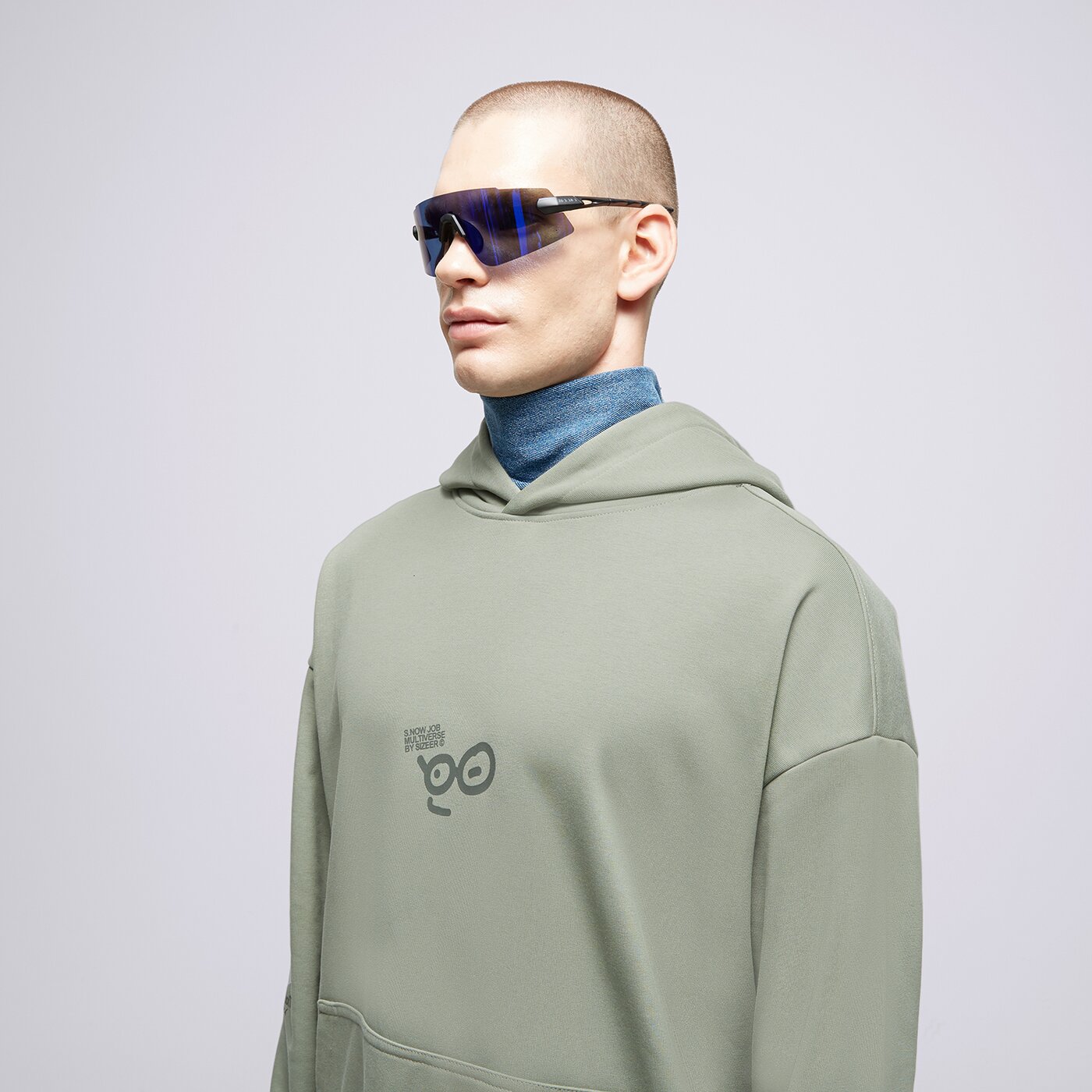 Мъжки суичър S.NOW JOB SIZEER HOODIE “POV” OLIVE si123blu50003 цвят зелен