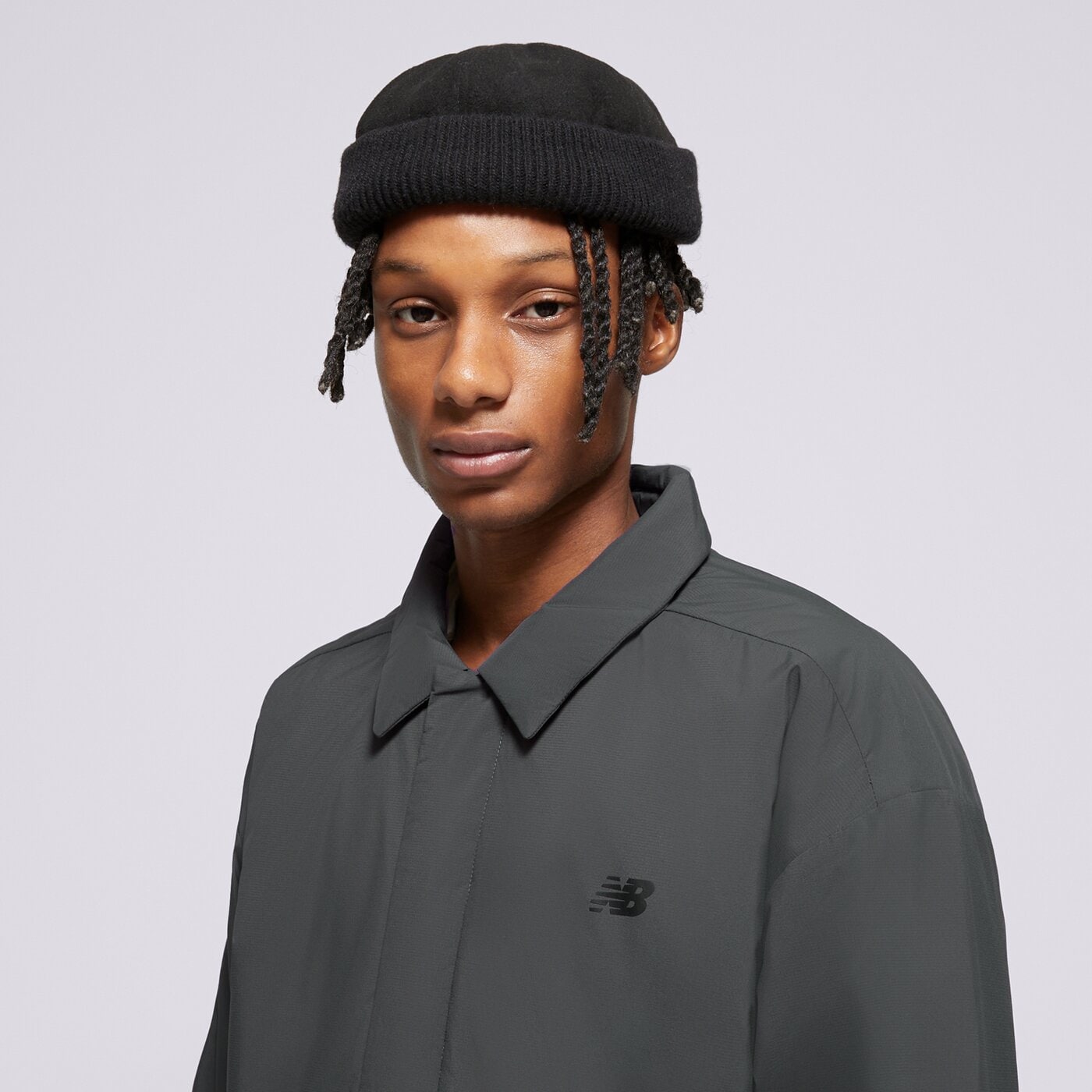 Мъжко зимно яке NEW BALANCE ЯКЕ COACHES JACKET mj43504ack цвят сив