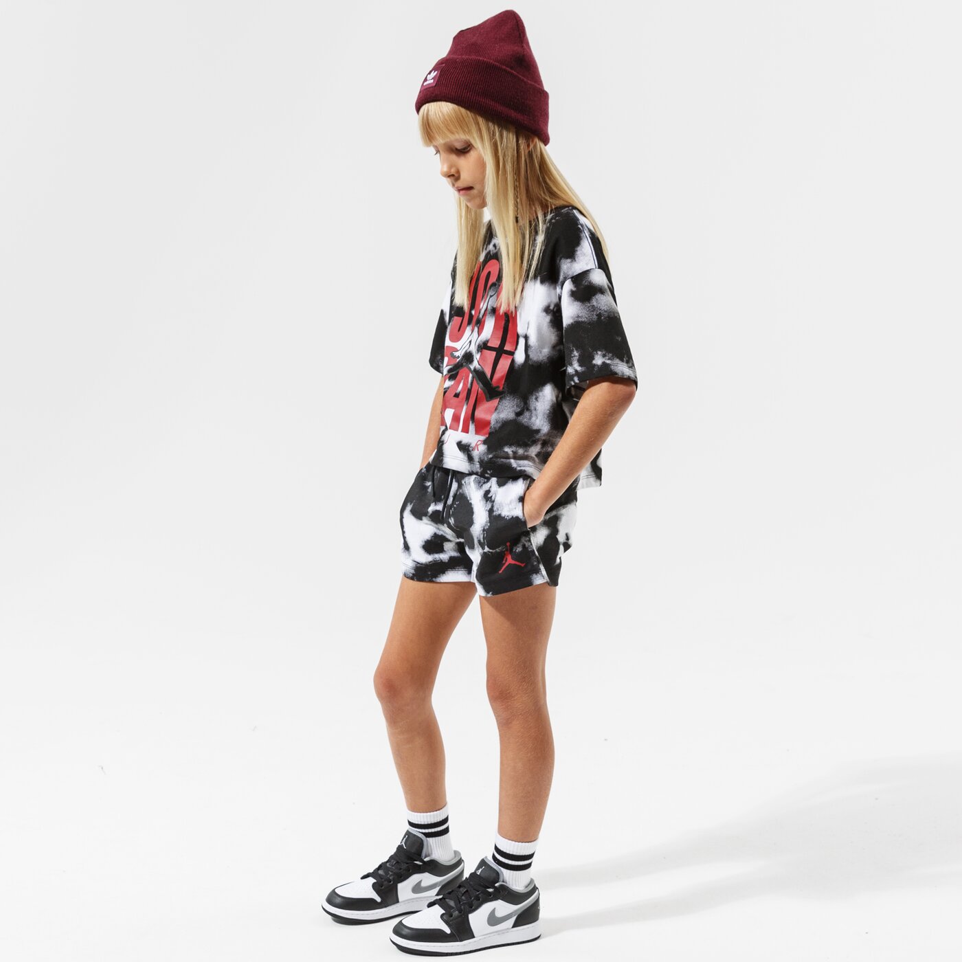  JORDAN ШОРТИ JORDAN GIRL TIE DYE FT GIRL 45a766-023 цвят черен