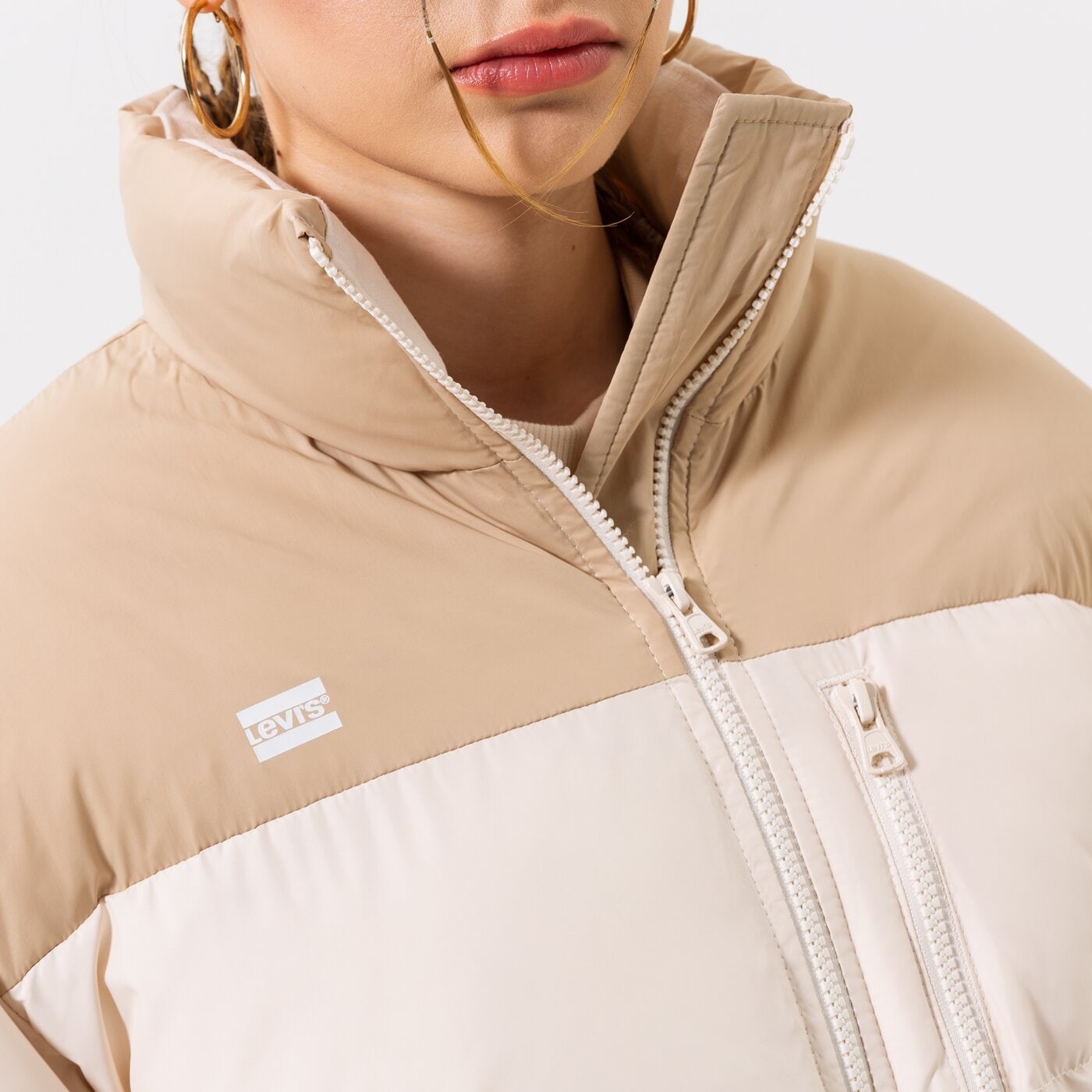 Дамско зимно яке LEVI'S ЯКЕ ЗИМНО NOE SHORT PUFFER a3286-0000 цвят бежов