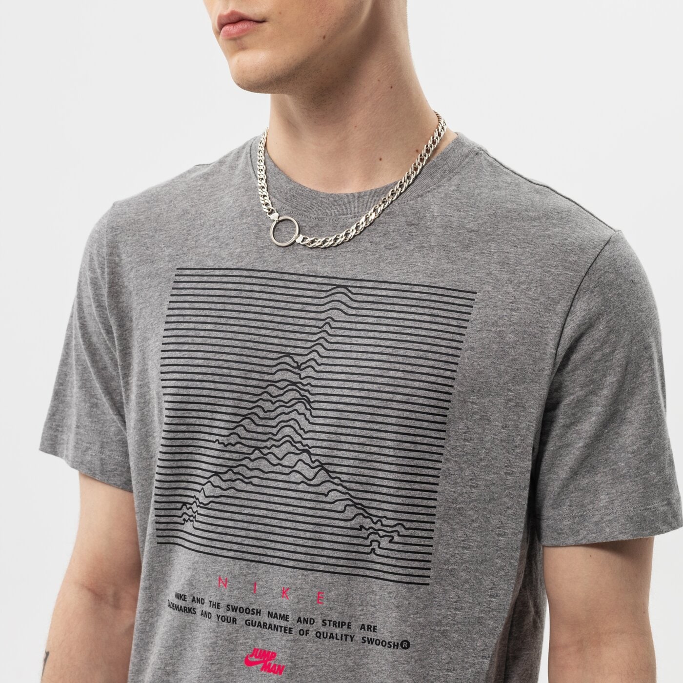 Мъжка тениска JORDAN ТЕНИСКА M J JMPMN GFX SS CREW dh8972-091 цвят сив