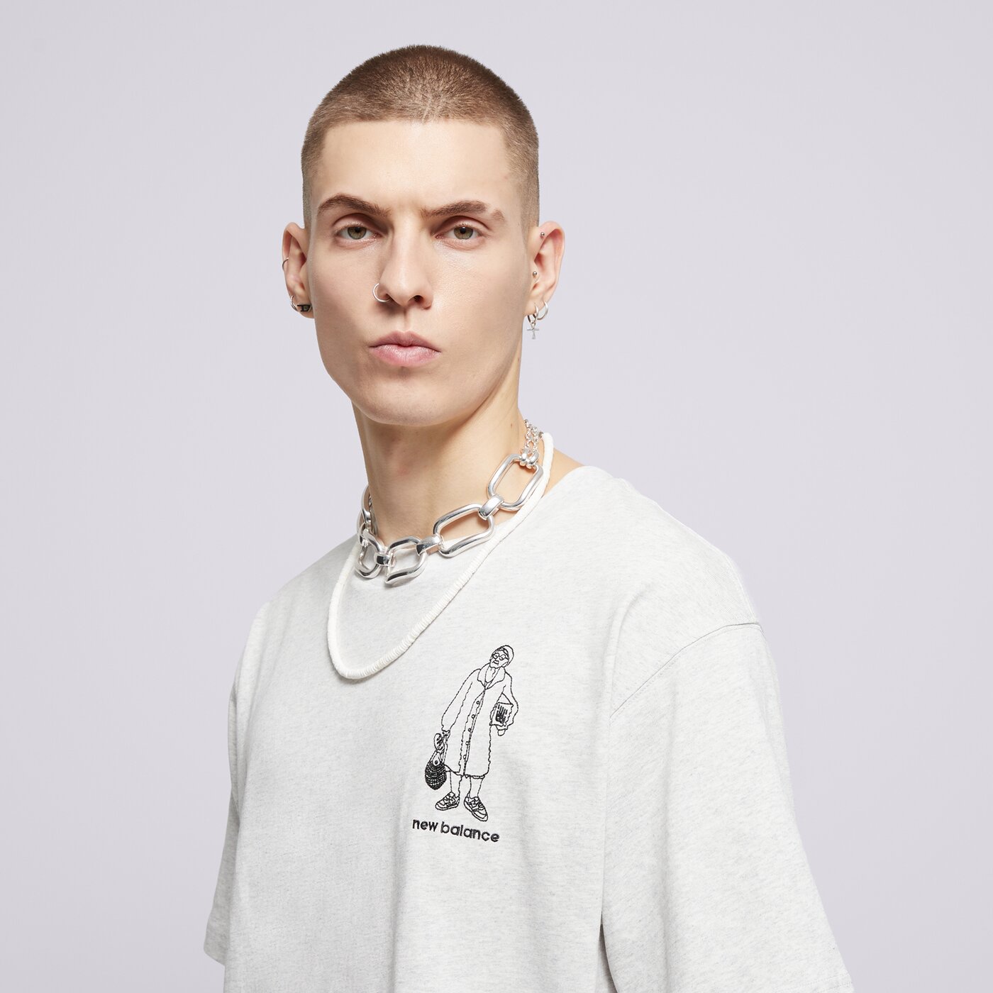 Мъжка тениска NEW BALANCE ТЕНИСКА ATHLETICS RELAXED GRANDMA ТЕНИСКА mt43554ahh цвят сив