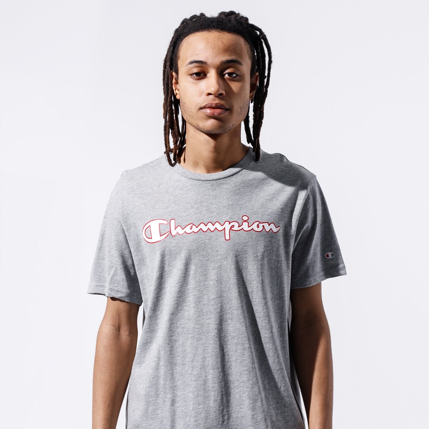 Мъжка тениска CHAMPION ТЕНИСКА LOGO TEE 215280em006 цвят сив