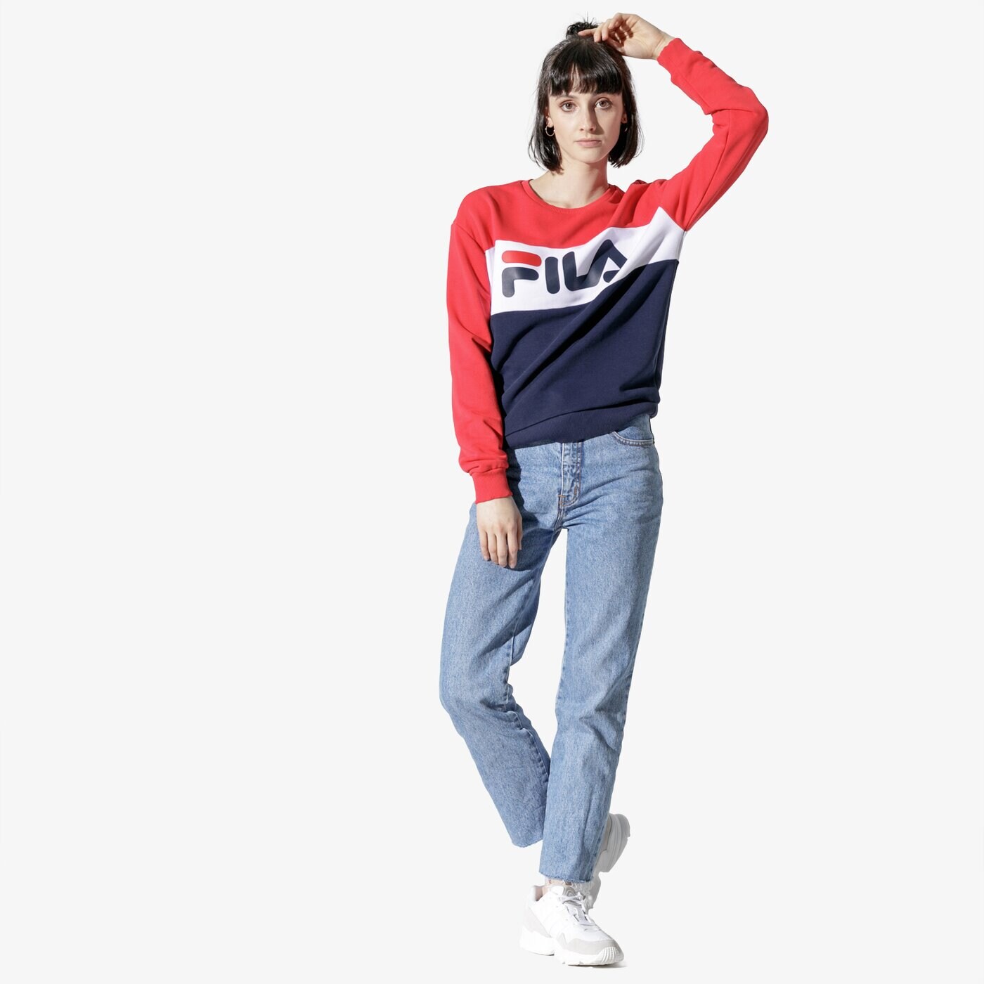 Дамски суичър FILA СУИТЧЪР LEAH CREW SWEAT 687043g06 цвят тъмносин
