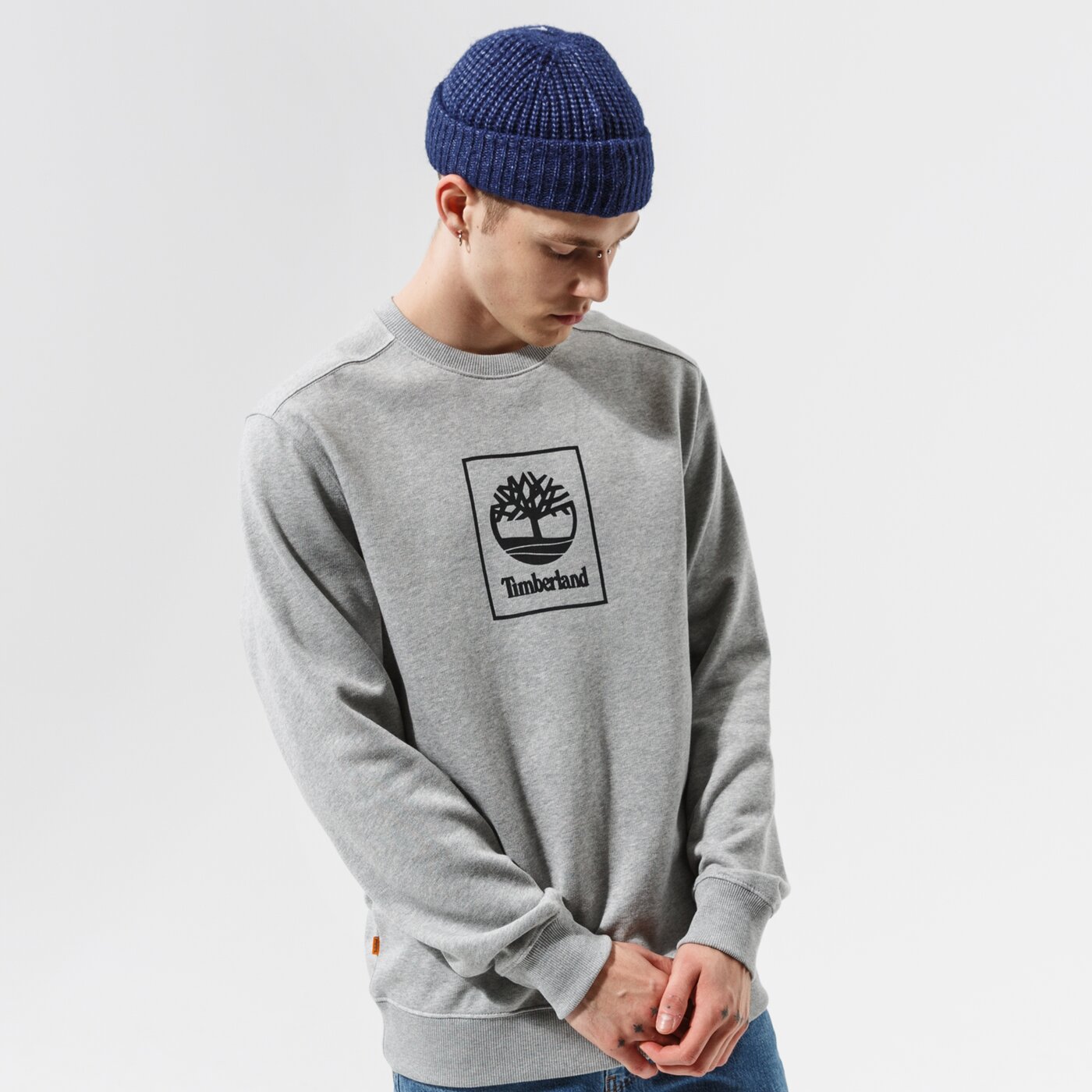 Мъжки суичър TIMBERLAND СУИТЧЪР TREE LOGO CREW MEDIUM GREY HEATHER tb0a5pj80521 цвят сив