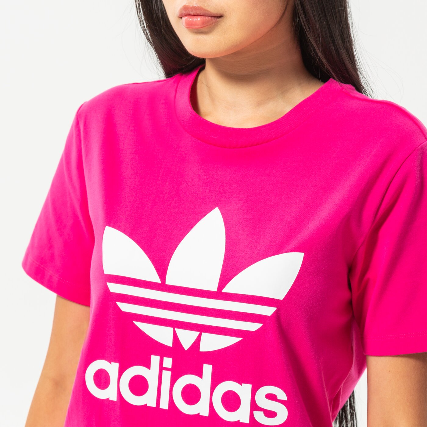 Дамска тениска ADIDAS ТЕНИСКА TREFOIL TEE hg3785 цвят розов