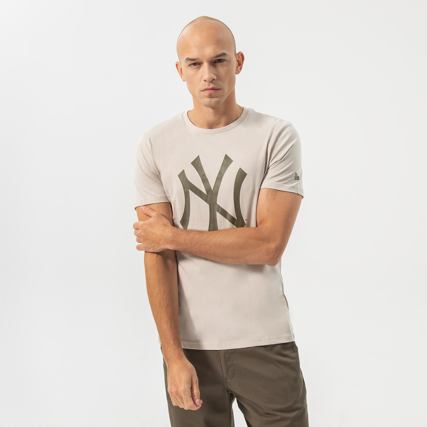 Мъжка тениска NEW ERA ТЕНИСКА TEAM LOGO NYY STN 12893127 цвят бежов