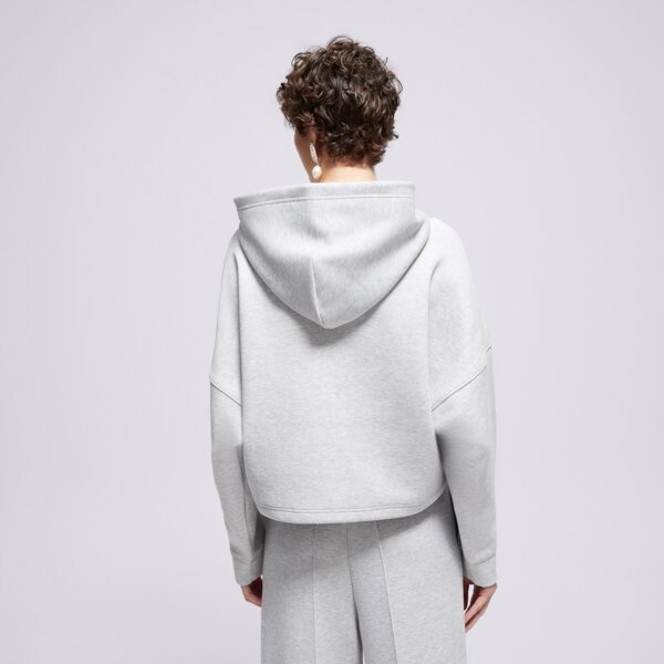 Дамски суичър ADIDAS СУИТЧЪР С КАЧУЛКА 3 STRIPES HOODY jw3596 цвят сив