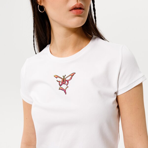 Дамска тениска PUMA ТЕНИСКА PUMA X DUA LIPA SLIM TEE 534737 02 цвят бял