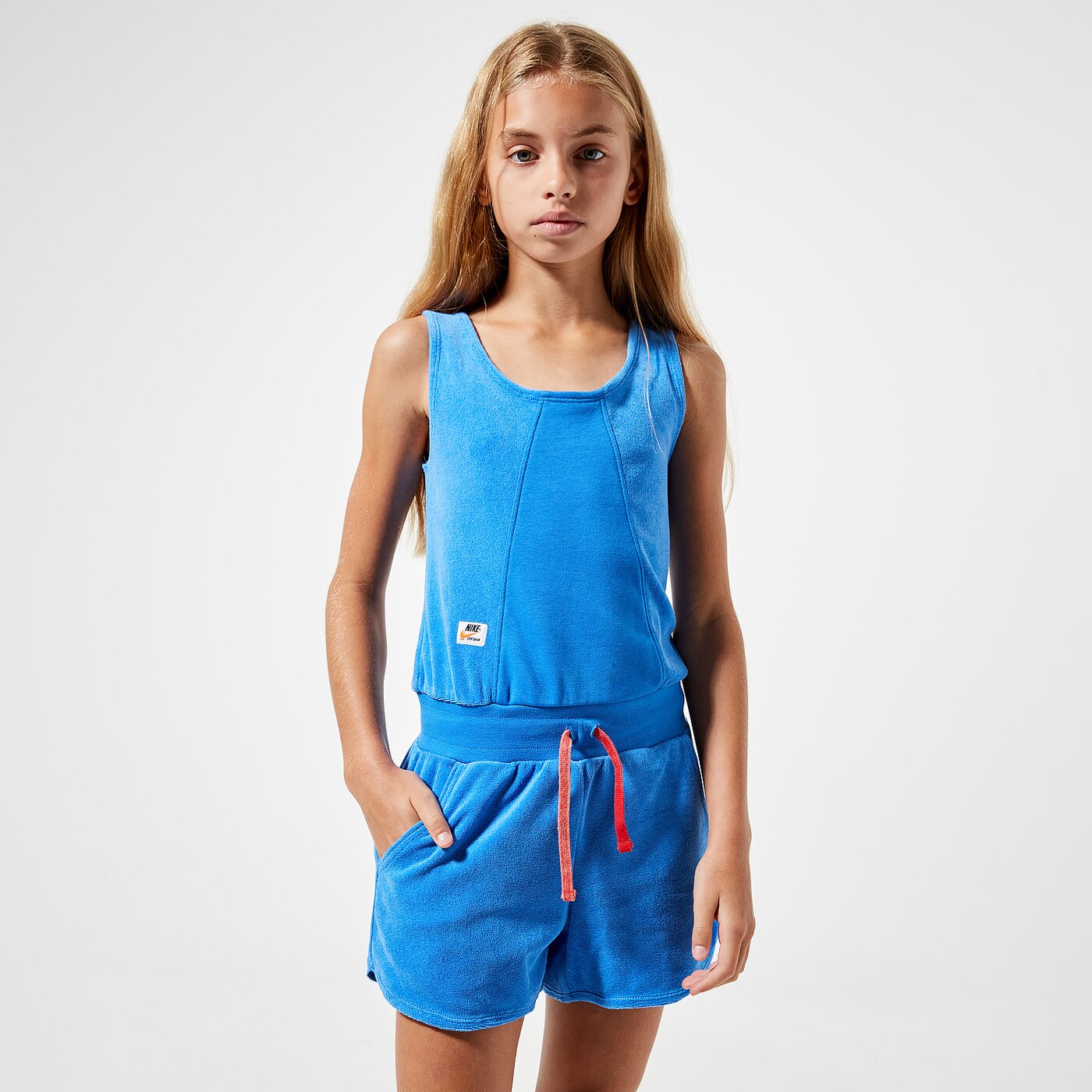 Детска тениска NIKE G NSW HERITAGE ROMPER cj7543-402 цвят син