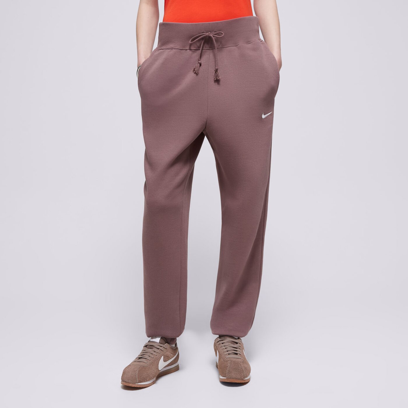 Дамски панталони NIKE ПАНТАЛОНИ W NSW PHNX FLC HR PANT STD fd0893-291 цвят кафяв