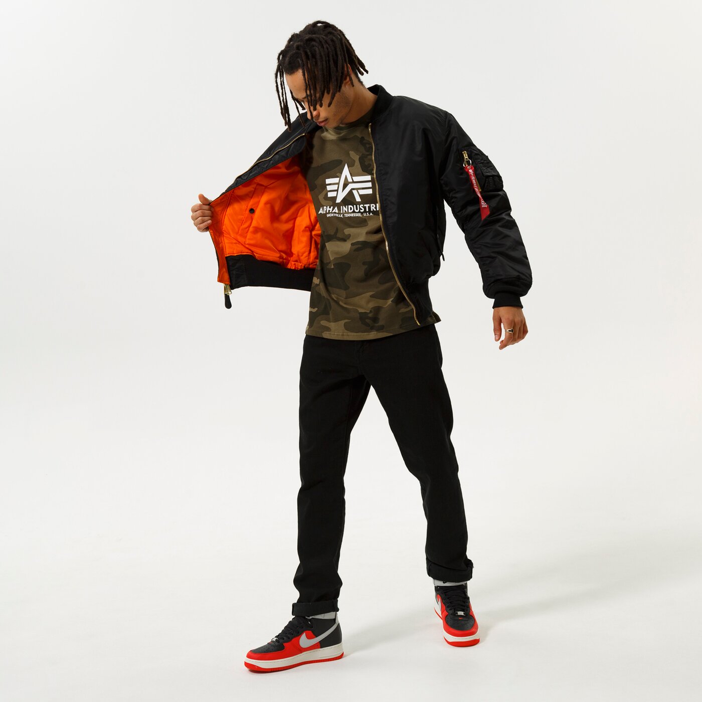 Мъжко зимно яке ALPHA INDUSTRIES ЯКЕ MA-1 100101-03 цвят черен