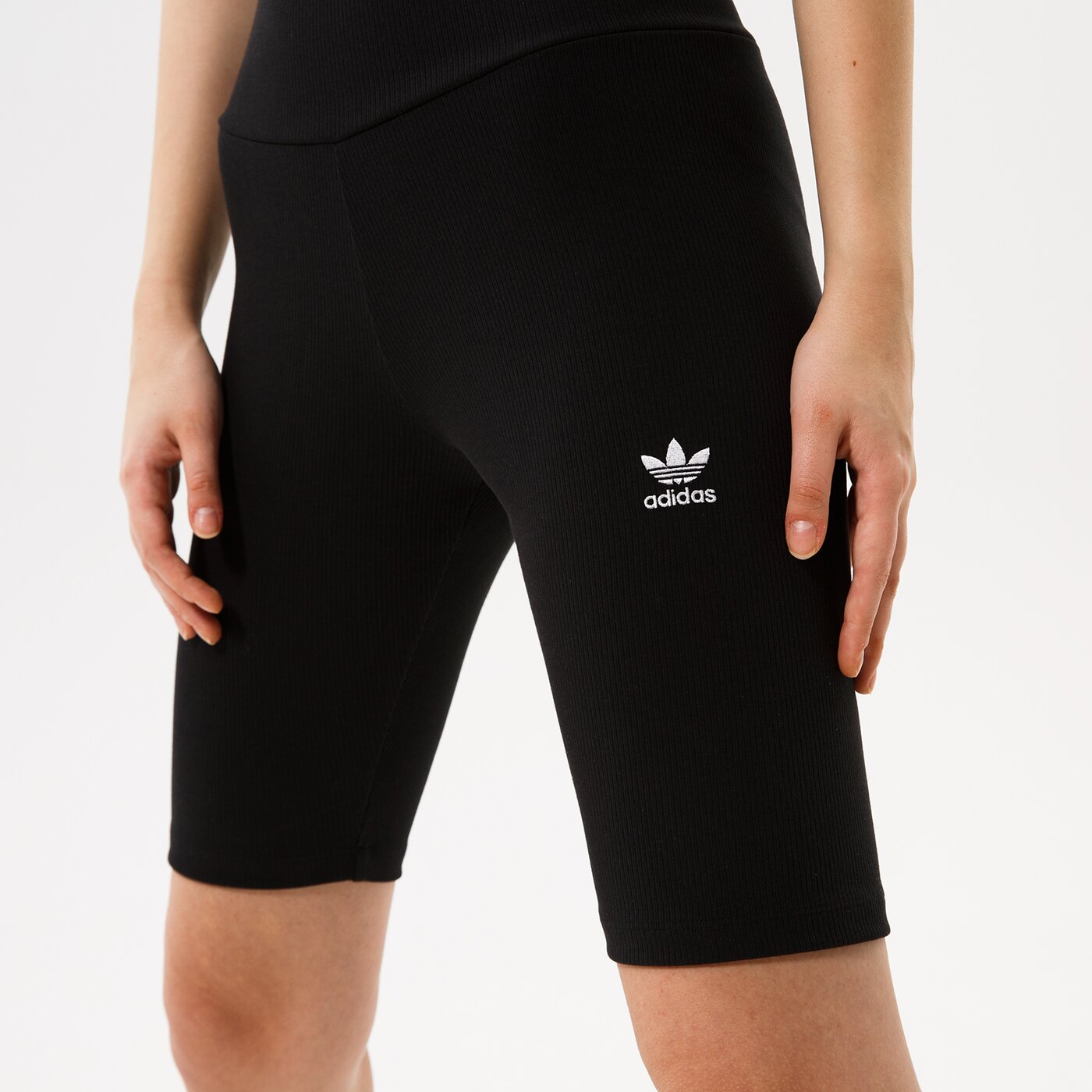 Дамски къси панталони ADIDAS RIB CYCLE SHORTS  hf7484 цвят черен