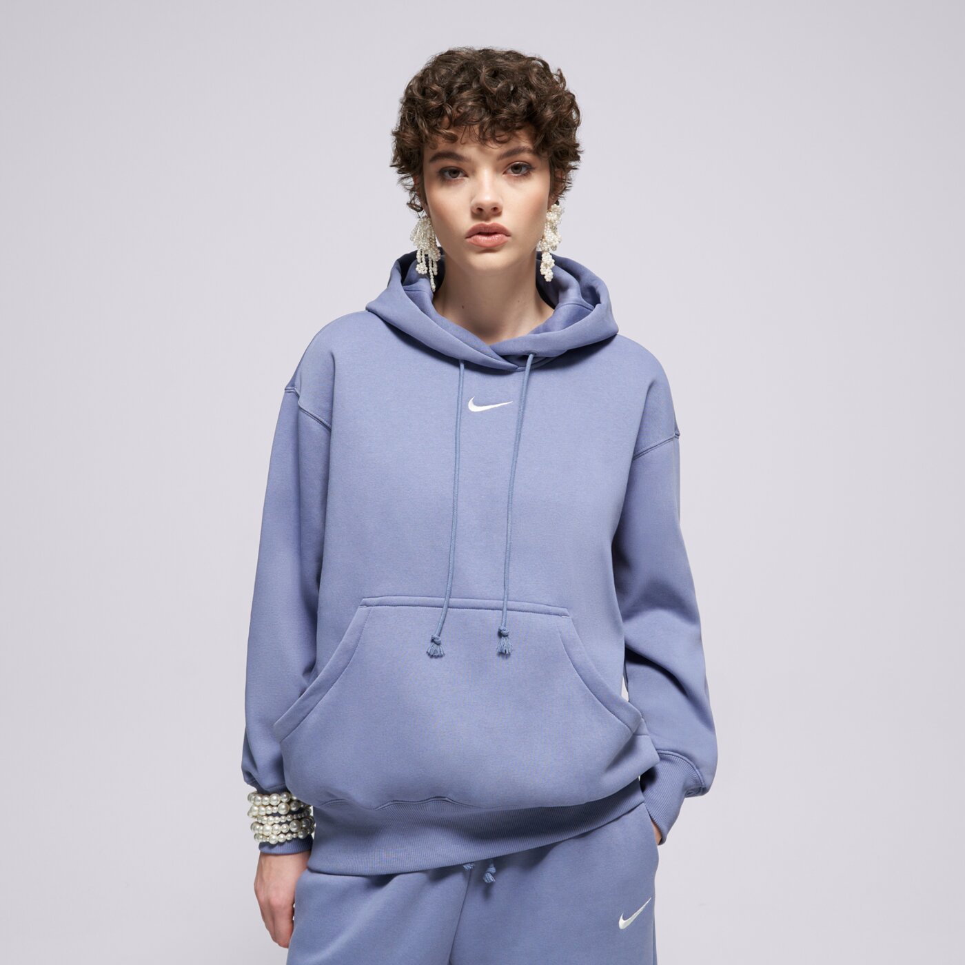 Дамски суичър NIKE СУИТЧЪР С КАЧУЛКА W NSW PHNX FLC OS PO HOODIE dq5860-499 цвят син