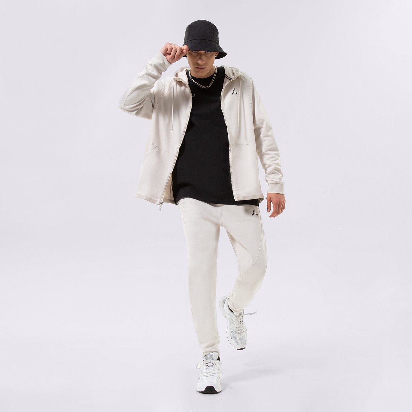 Мъжки суичър JORDAN СУИТЧЪР СЪС ЗАКОПЧАВАНЕ С КАЧУЛКА dj0886-104 цвят бял