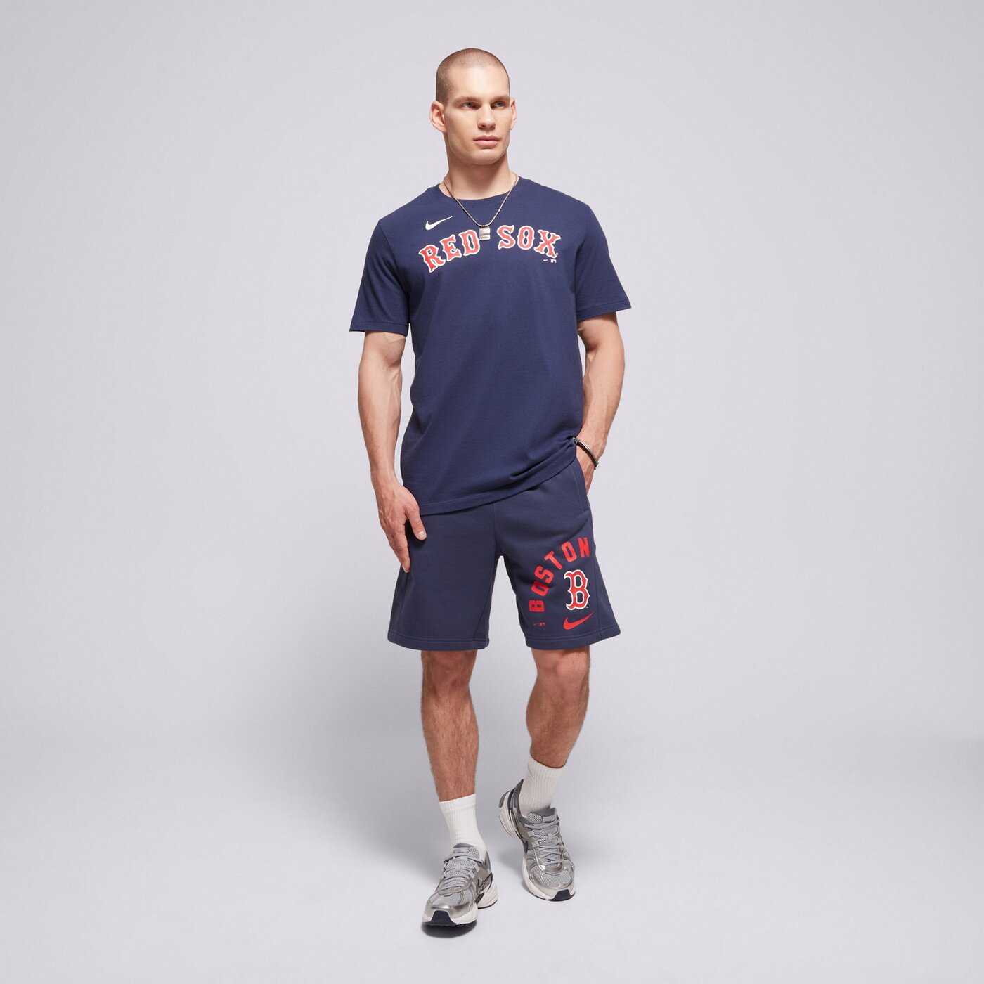 Мъжка тениска NIKE ТЕНИСКА FUSE WORDMARK COTTON TEE BOSTON RED SOX n199-44b-bq-0u5 цвят тъмносин