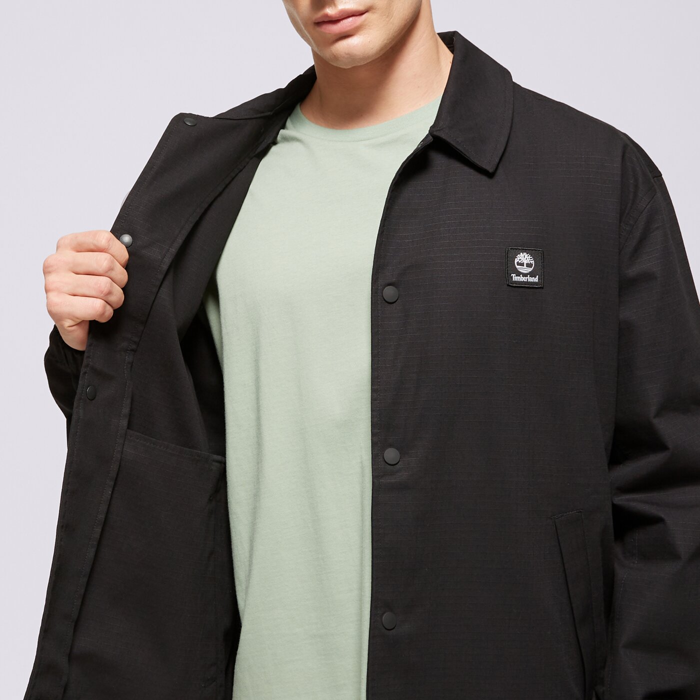 Мъжко преходно яке TIMBERLAND ЯКЕ WOVEN BADGE RIPSТОП COACH JACKET BLACK tb0a6fa90011 цвят черен