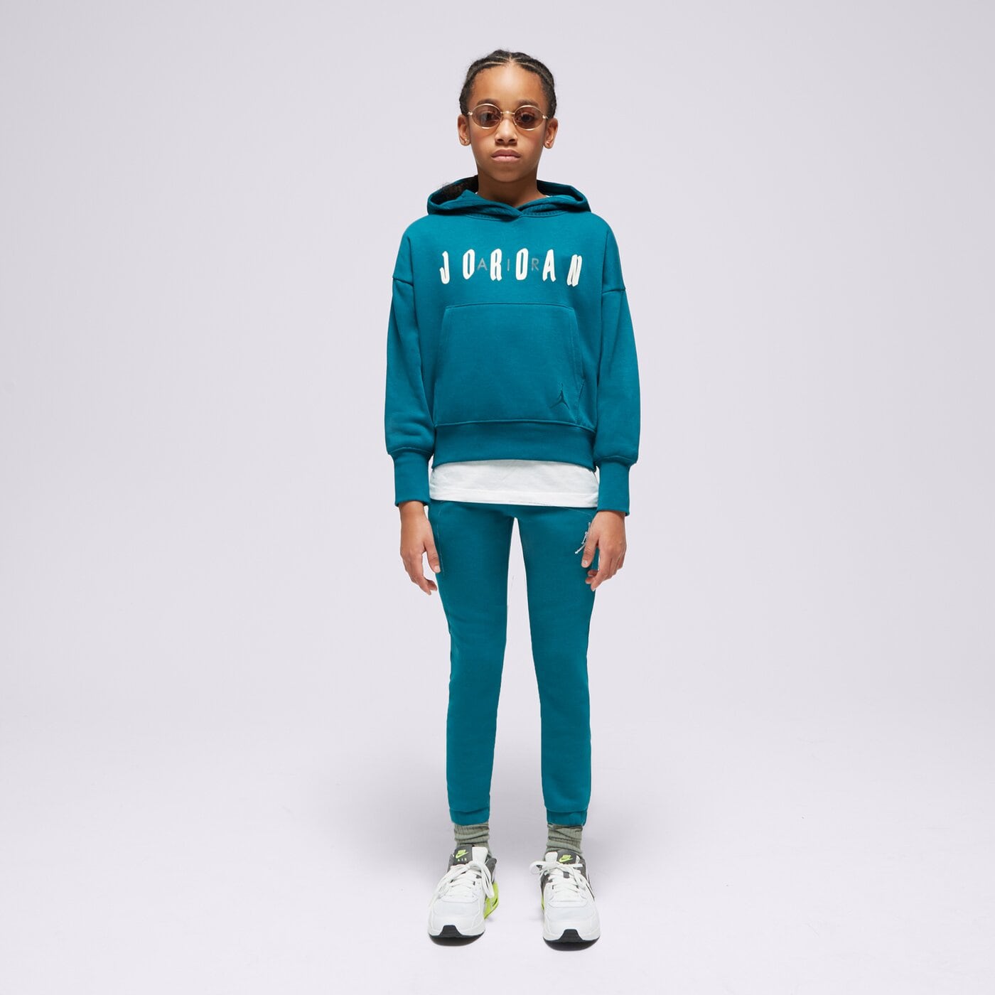 Детски суичър JORDAN СУИТЧЪР С КАЧУЛКА SOFT TOUCH MIXED GIRL 45c795-u9c цвят син