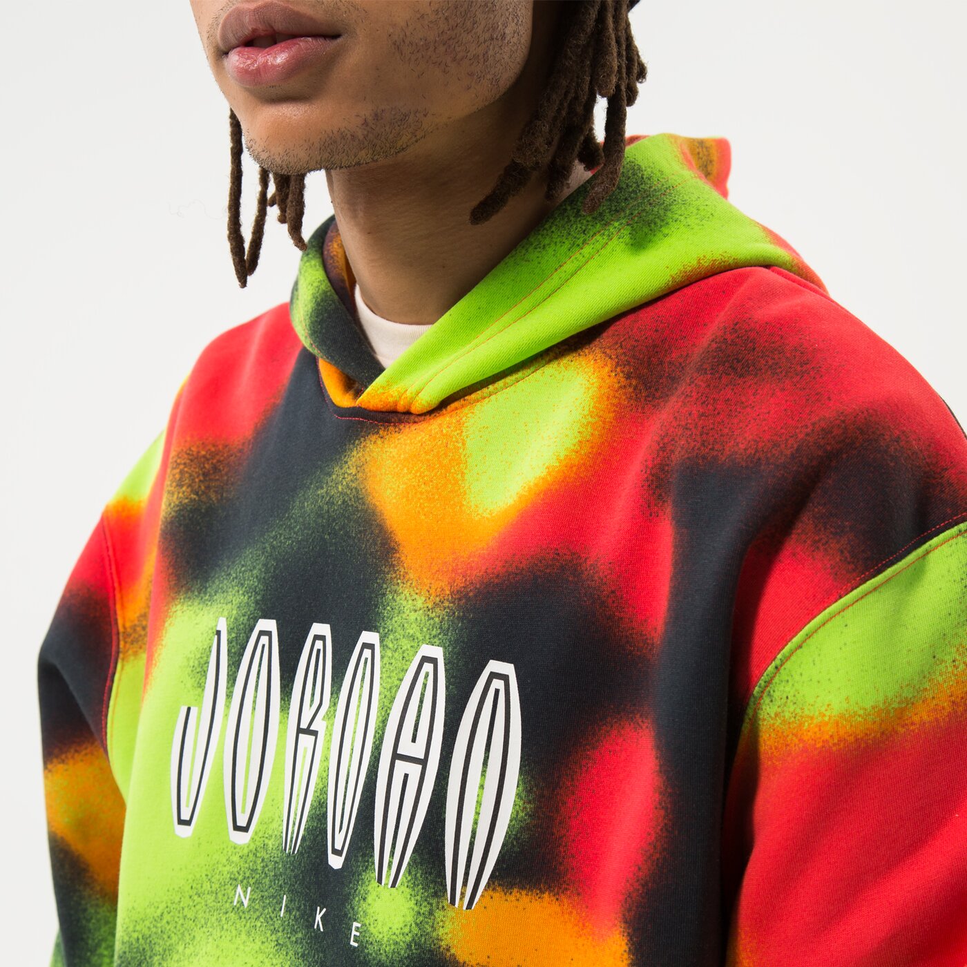 Мъжки суичър JORDAN СУИТЧЪР С КАЧУЛКА M J FLT MVP AOP FLC PO dv4587-612 цвят червен