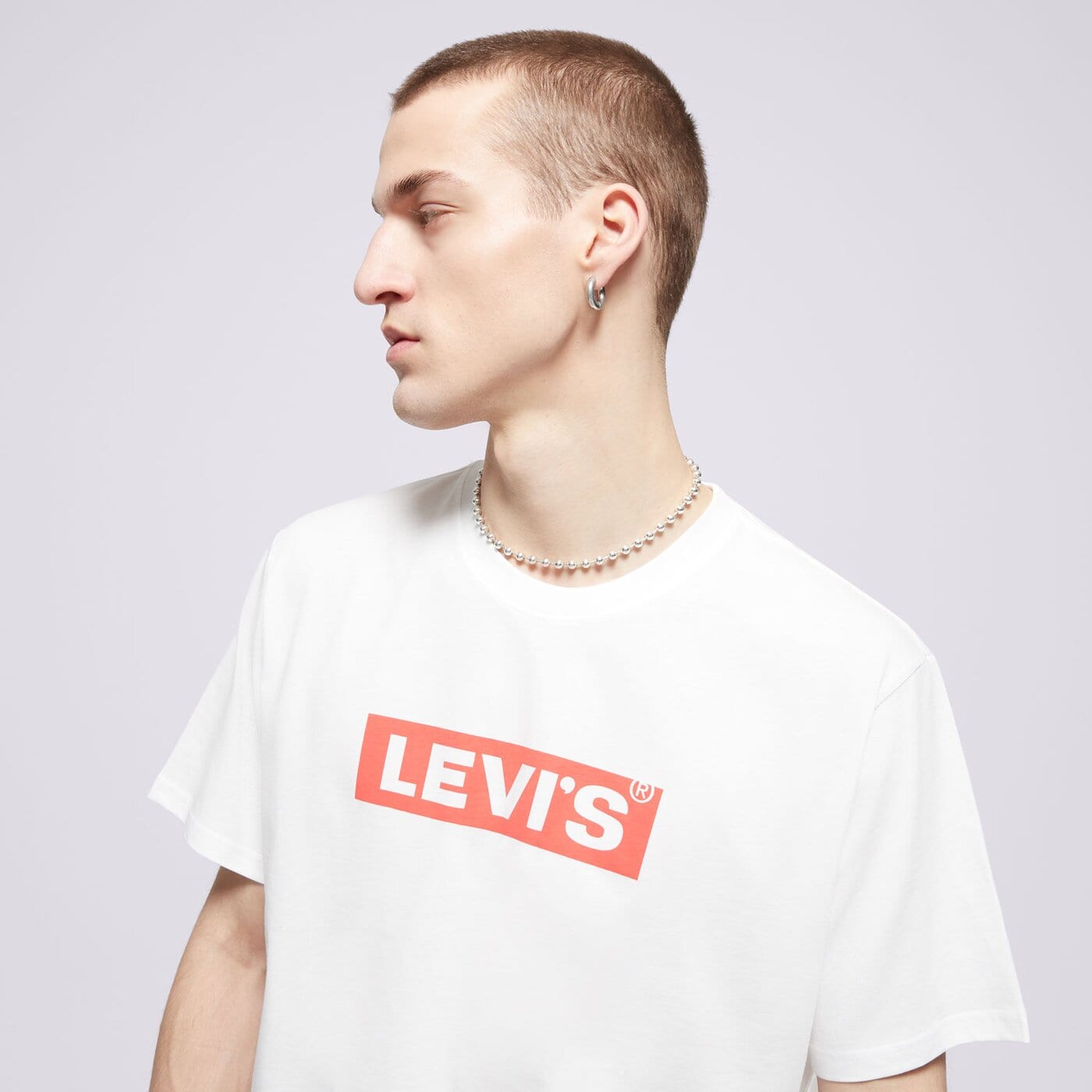 Мъжка тениска LEVI'S ТЕНИСКА BOXTAB T 16143-0181 цвят бял