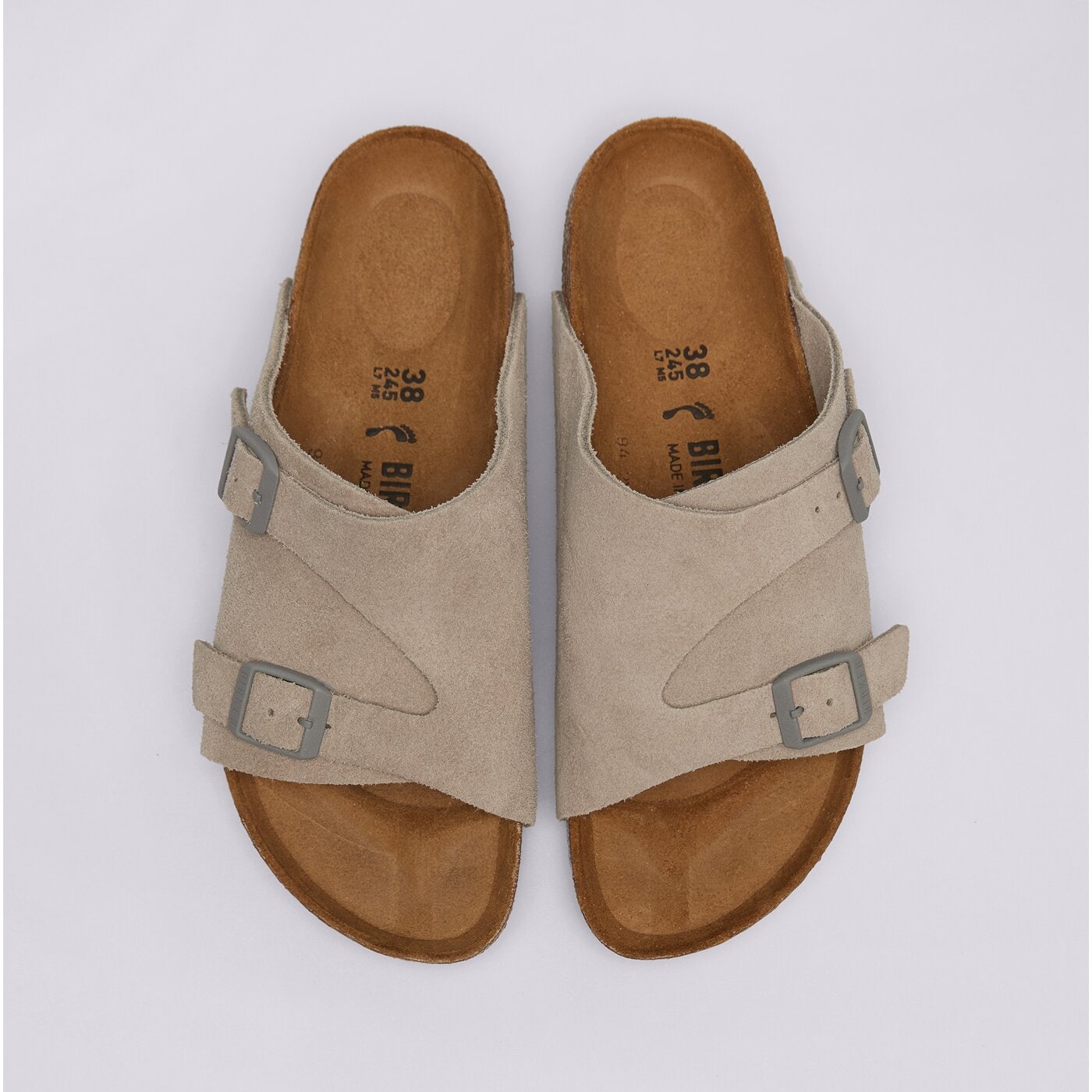 Дамски чехли и сандали BIRKENSTOCK ZÜRICH 1027659 цвят сив