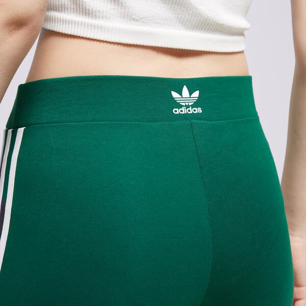 Дамски панталони ADIDAS ПАНТАЛОНИ 3 STRIPES TIGHT ib7385 цвят зелен