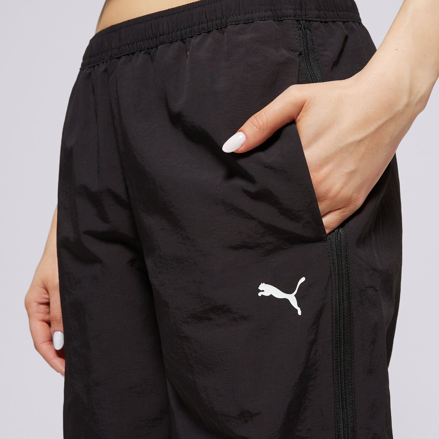 Дамски панталони PUMA ПАНТАЛОНИ RELAXED WOVEN ZIP-OFF PANTS OP 629808 01 цвят черен