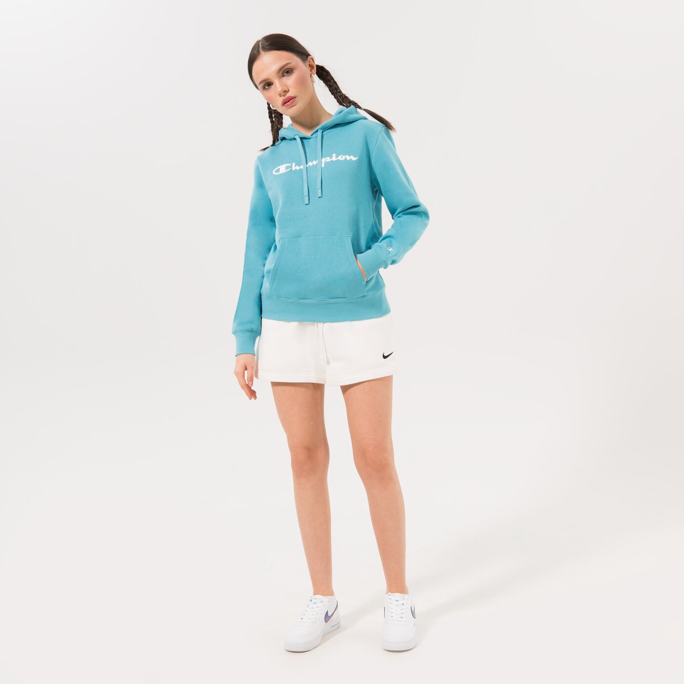 Дамски къси панталони NIKE ШОРТИ W NSW PHNX FLC HR SHORT fd1409-133 цвят бял