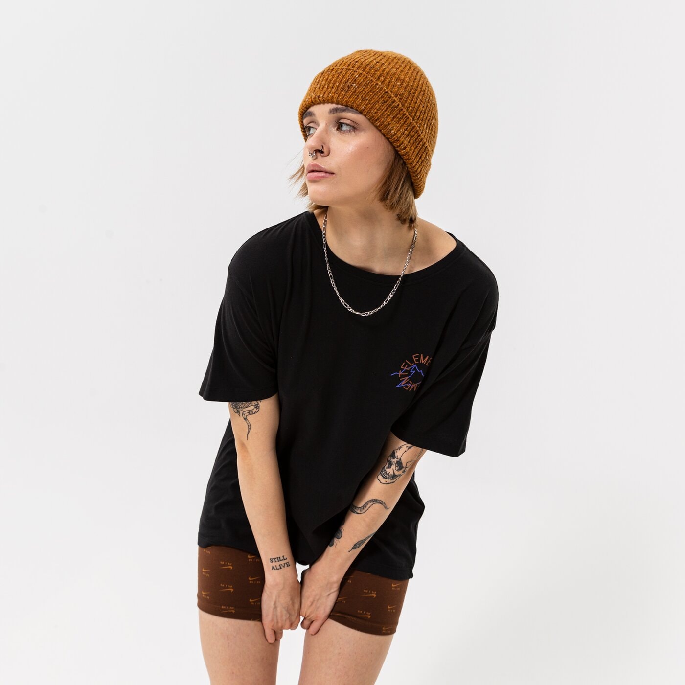 Дамска тениска ELEMENT ТЕНИСКА GLACIER f3ssc3-3732 цвят черен