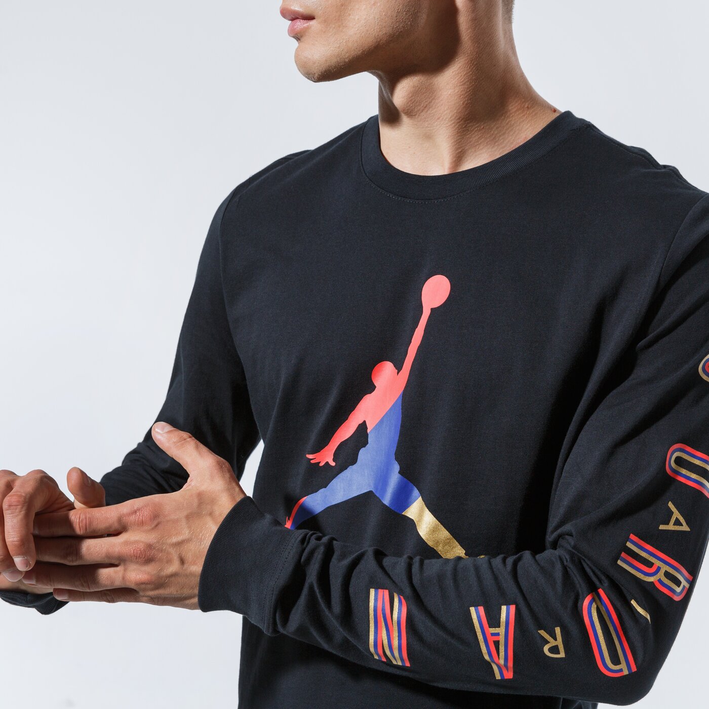 Мъжка тениска JORDAN ТЕНИСКА M J SPRTDNA LS CREW cn3502-010 цвят черен