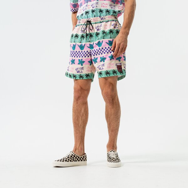 Мъжки къси панталони VANS ШОРТИ CALIFORNIA STRIPE VOLLEY SHORTS vn0007rupnk1 цвят розов