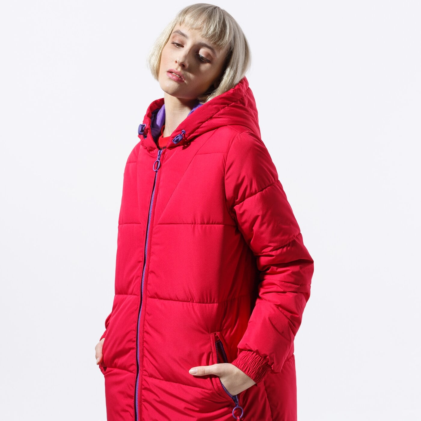 Дамско зимно яке CONFRONT ЯКЕ ЗИМНО SILVIA RED JKT cf39kud34001 цвят червен