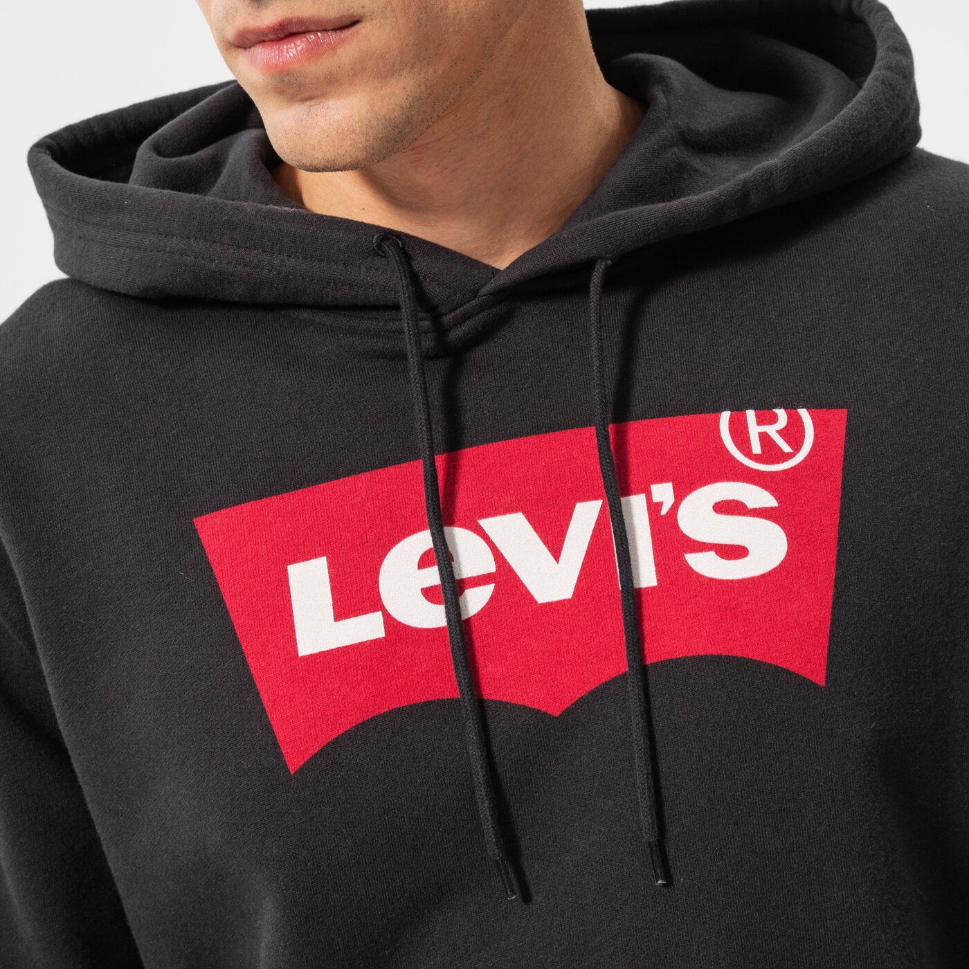 Мъжки суичър LEVI'S СУИТЧЪР С КАЧУЛКА STANDARD GRAPHIC HOODIE 38424-0001 цвят черен
