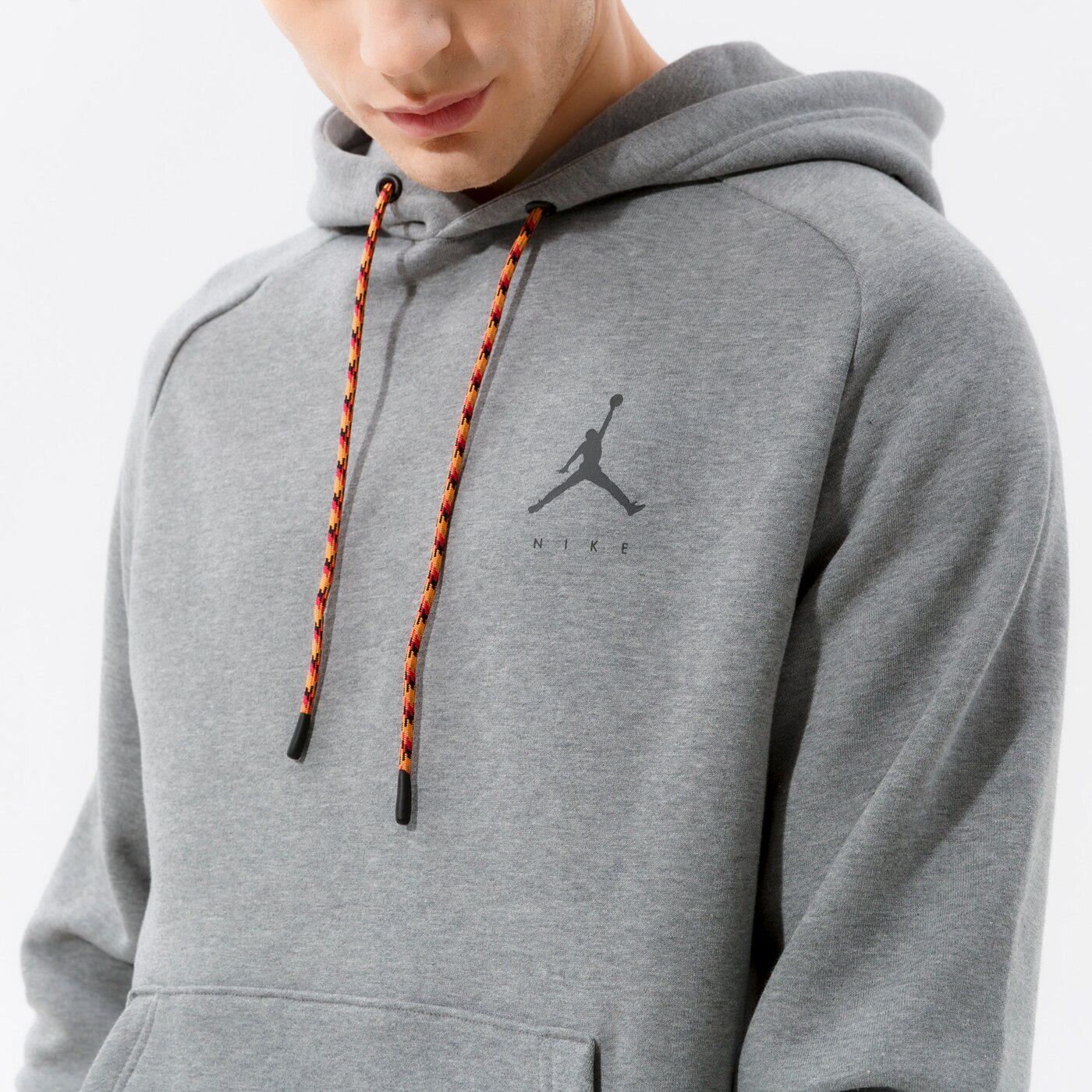 Мъжки суичър JORDAN СУИТЧЪР С КАЧУЛКА M J JMPMN FLC PO dj0210-091 цвят сив