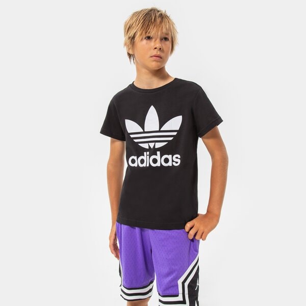 Детска тениска ADIDAS ТЕНИСКА TREFOIL TEE BOY dv2905 цвят черен