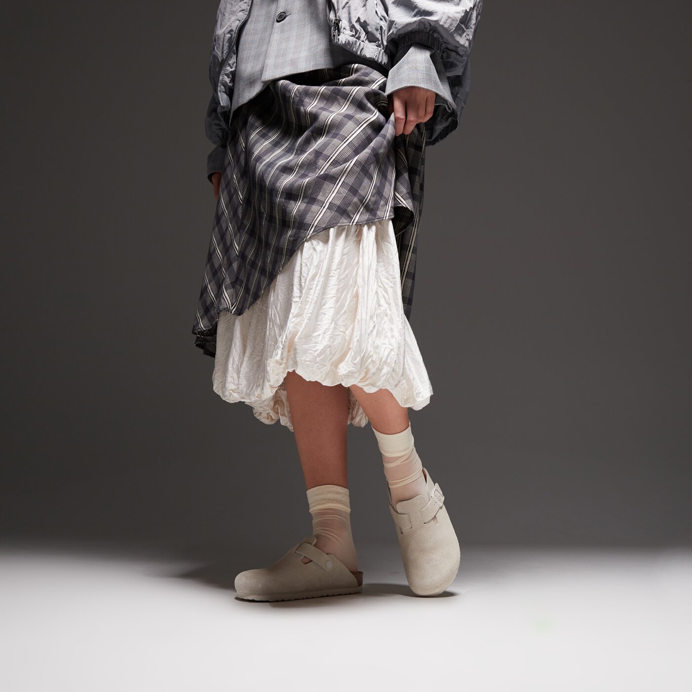 Дамски чехли и сандали BIRKENSTOCK BOSTON BS 1024740 цвят бял